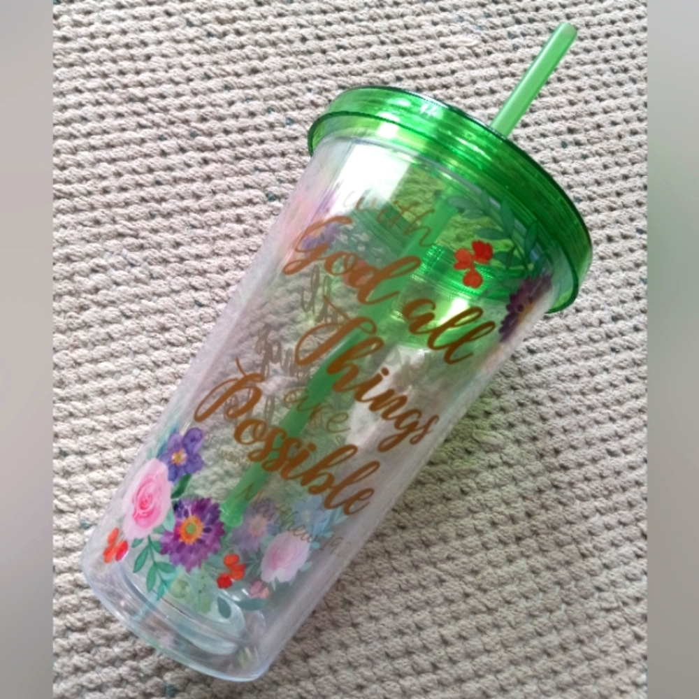 NEW. Double Wall Faith Tumbler. 17.5 OZ